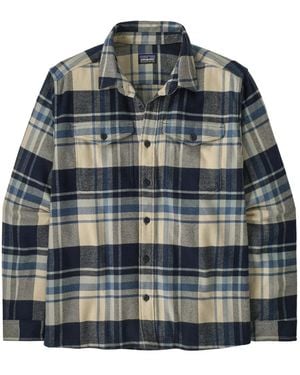 Patagonia Camisa a cuadros con bolsillo de x Fjord - Gris