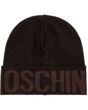 Moschino Logo-detail Beanie - ブラック