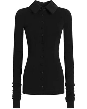 Dolce & Gabbana Wool Jersey Blouse - Black
