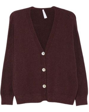 Imperial V-Neck Button-Down Cardigan - Purple