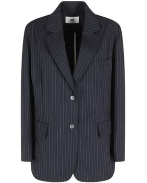 SOLOTRE Pinstripe-Patterned Blazer - Blue