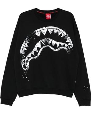 Sprayground Sweat À Imprimé Requin - Black