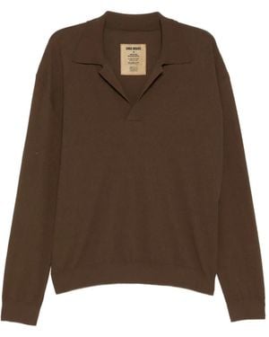 Uma Wang Polo En Maille - Brown