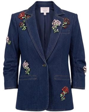 Cinq À Sept Blazer Khloe À Ornements Strassés - Blue