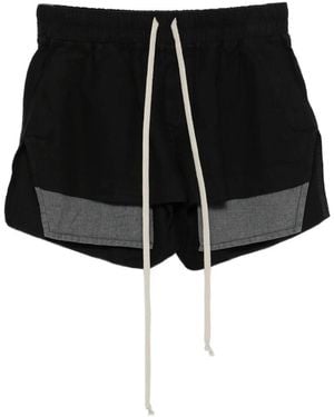 Rick Owens Drawstring Paneled Shorts - Black