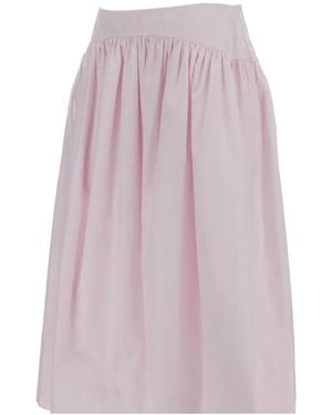 Simone Rocha Jupe Mi-Longue À Fronces - Pink