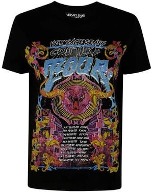 Versace Jeans Couture Graphic Print T-Shirt - Black