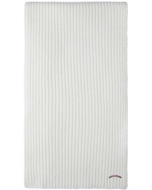 Paul & Shark Ribbed Scarf - White