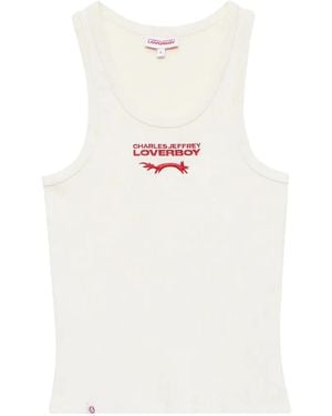 Charles Jeffrey Logo-Detail Tank Top - White