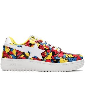 A Bathing Ape Bapesta Low M1 Medicom Toy Trainers - White