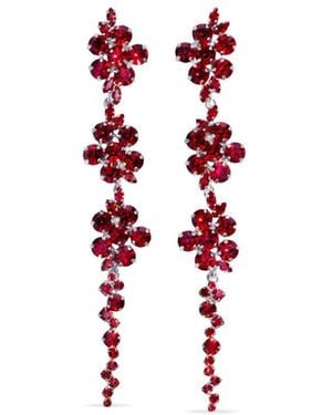 Simone Rocha Hängeohrringe Mit Blumenmotiv - Rot
