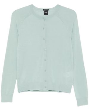 BOSS Fonami Button Cardigan - Blue