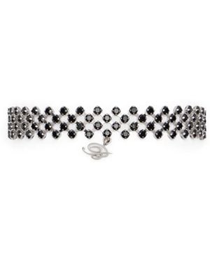 Blumarine Strass Chain Choker - White