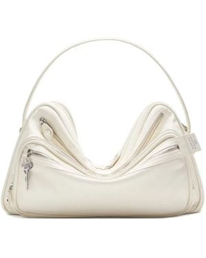 Acne Studios Camero Leather Shoulder Bag - White