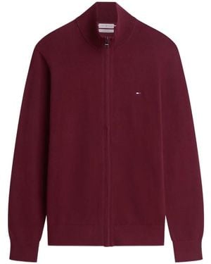 Tommy Hilfiger Logo-Embroidered Zip-Up Cardigan