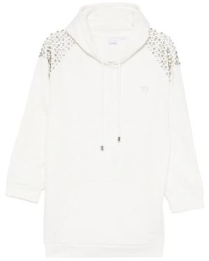Pinko Embellished Hoodie - White