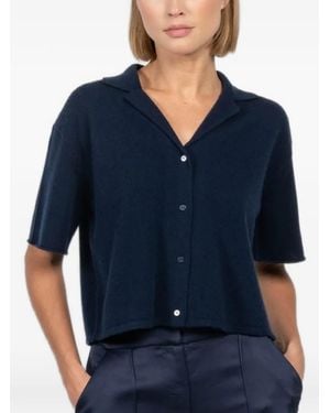 Jonathan Simkhai Alma Button Short-Sleeved Top - Blue