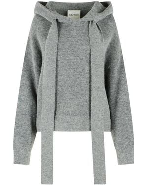 Closed Feinstrick-Hoodie Mit Kordelzug - Grau