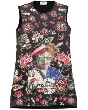 The Artistylist Printed Mini Dress - White