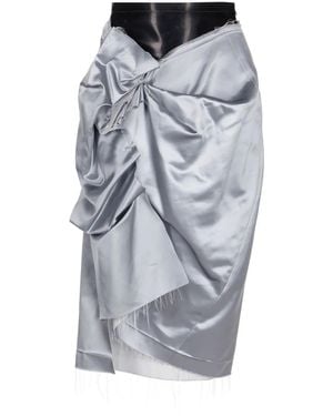 Maison Margiela Deconstructed Satin Pencil Skirt - Grey