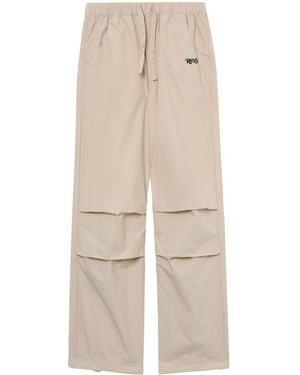 Izzue Drawstring-Waist Cotton Trousers - Natural