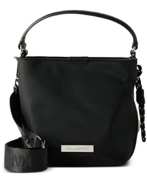 KARL LAGERFELD Bolso Bombonera Ikon Outline - Negro