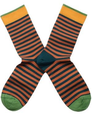 Bonne Maison Corsaire Striped Socks - Brown
