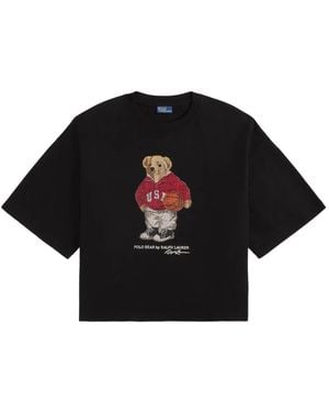 Polo Ralph Lauren Polo Bear Embellished T-Shirt - Black
