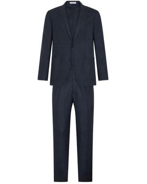 Boglioli Checked Two-Pocket Suit - Blue