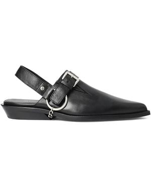 Ann Demeulemeester Vilmu Pointy バックル ミュール - ブラック