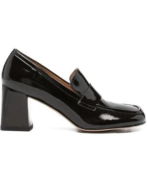 Linda Baumann Square-Toe Court Shoes - Black