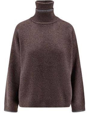 Brunello Cucinelli Cashmere Turtleneck - Brown