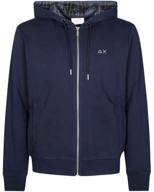 Sun 68 Zip-Up Hoodie - Blue