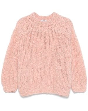 Maiami Bouclé Crew-Neck Jumper - Pink