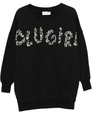 Blugirl Blumarine Crystal-Embellishment Mini Dress - Black