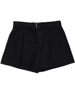 FRAME Soho Pleated Shorts - Black