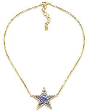 Buddha Mama Tanzanite And Diamond Necklace - Metallic