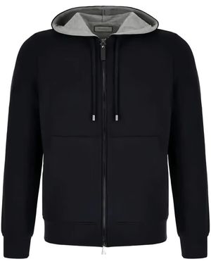Canali Zip Hoodie - Blue
