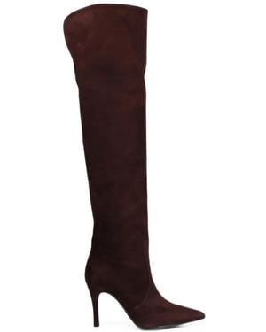 BIANCADI Pointed-Toe Over-The-Knee Boots - Brown
