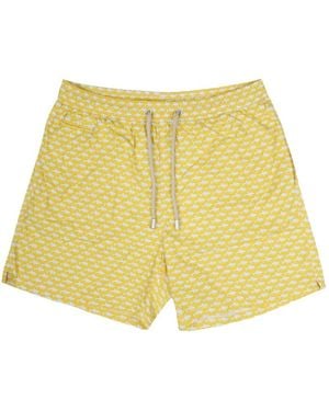 MC2 Saint Barth Short De Bain Imprimé À Lien De Resserrage - Yellow