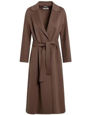 Max Mara Wickelmantel Mit Gürtel - Braun
