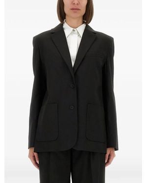 THE GARMENT Single-Breasted Long-Sleeve Blazer - Black