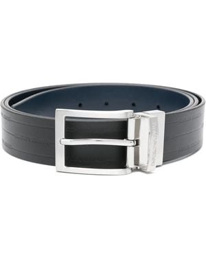 Emporio Armani Gürtel Mit Logo-Prägung - Blau
