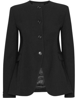 ROTATE BIRGER CHRISTENSEN Flared Fitted Jacket - Black