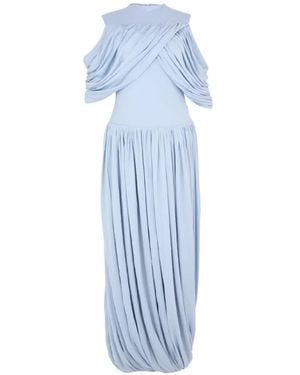 Chats by C.Dam Ethel Draped Maxi Dress - Blue