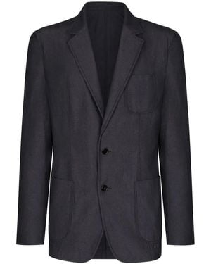 Dolce & Gabbana Portofino Virgin Wool Blazer - Blue