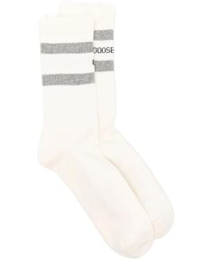 Golden Goose Calcetines acanalados - Blanco