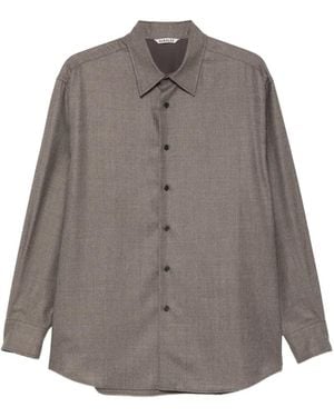 AURALEE Light Wool Shirt - Gray