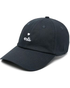 Arte' Heart Logo-Embroidered Baseball Cap - Blue