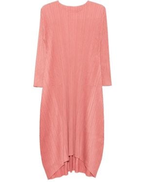 Pleats Please Issey Miyake Pleated Long Dress - Pink